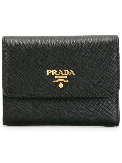 prada black travel wallet box leather|prada snakeskin wallet.